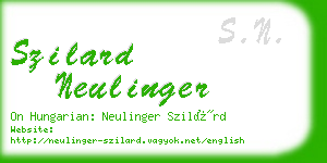 szilard neulinger business card